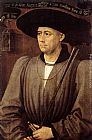 Rogier Van Der Weyden Canvas Paintings - Portrait of a Man